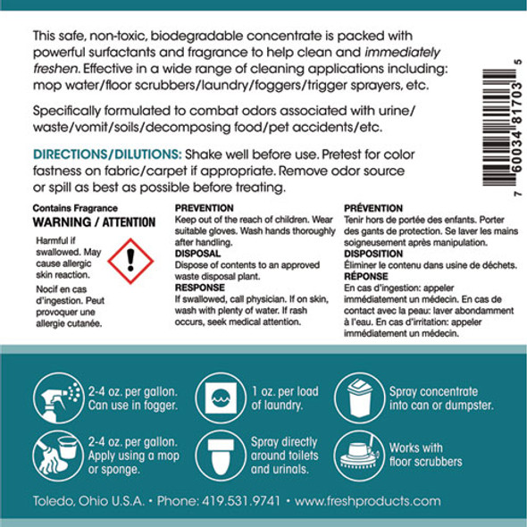 Conqueror 103 Odor Counteractant Concentrate, Mango, 32 oz Bottle, 12/Carton