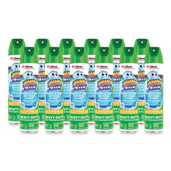 Disinfectant Restroom Cleaner II, Rain Shower Scent, 25 oz Aerosol Spray, 12/Carton