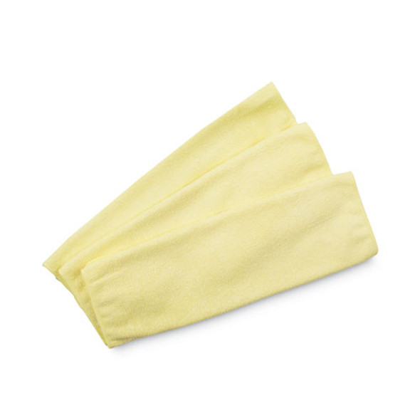 Microfiber Cleaning Cloths, 16 x 16, Yellow, 24/Pack