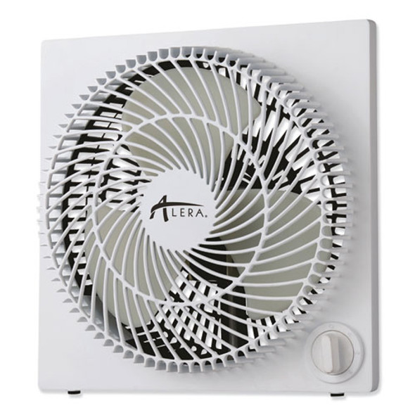 9" 3-Speed Desktop Box Fan, Plastic, White 9" 3-Speed Desktop Box Fan, Plastic, White