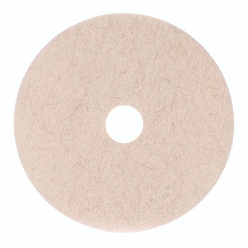Natural Hog Hair Burnishing Floor Pads, 21" Diameter, Tan, 5/Carton