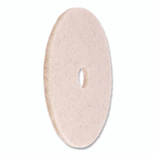 Natural Hog Hair Burnishing Floor Pads, 21" Diameter, Tan, 5/Carton