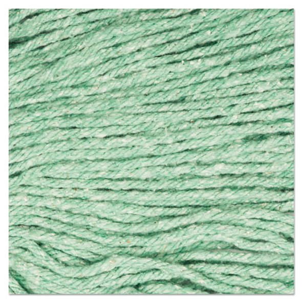 Super Loop Wet Mop Head, Cotton/Synthetic Fiber, 5" Headband, Medium Size, Green, 12/Carton