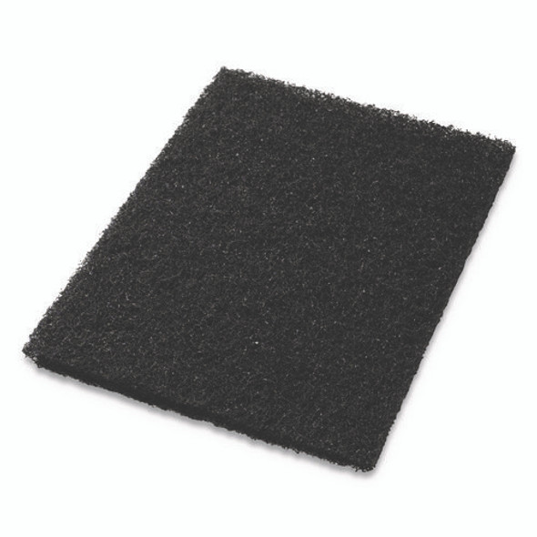 Scrubbing Pads, 14 x 28, Black, 5/Carton