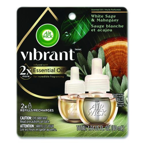 Scented Oil Refill, White Sage and Mahogany, 0.67 oz, 2/Pack