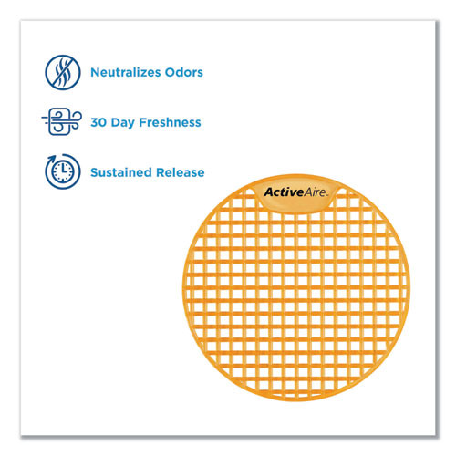ActiveAire Deodorizer Urinal Screen, Sunscape Mango Scent, Orange, 12/Carton
