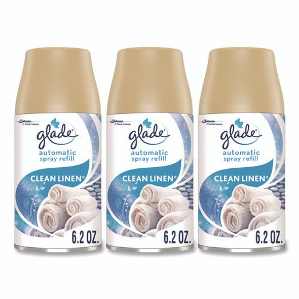 Automatic Air Freshener Refill, Clean Linen, 6.2 oz Can, 3/Pack