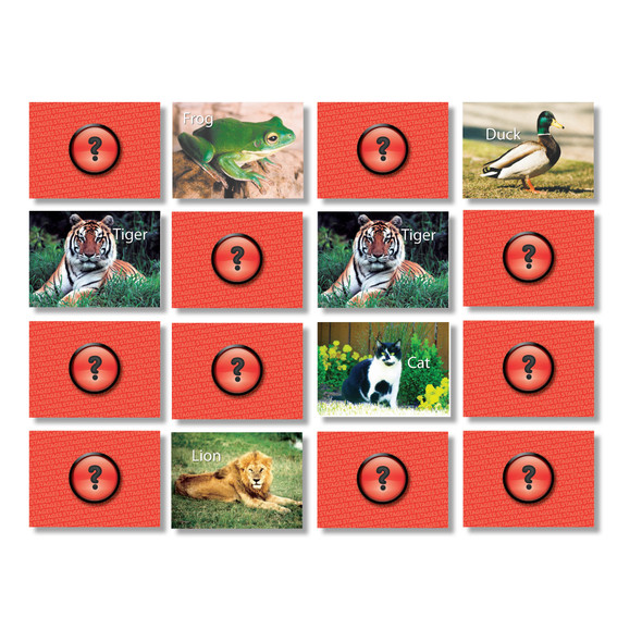Photographic Memory Matching Game, Animals, Pack of 3 Photographic Memory Matching Game, Animals, Pack of 3