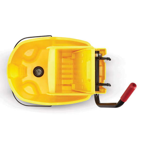 WaveBrake 2.0 Bucket/Wringer Combos, Down-Press, 44 qt, Plastic, Yellow