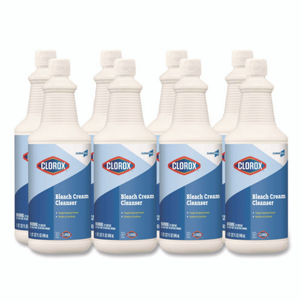 Bleach Cream Cleanser, Fresh Scent, 32 oz Bottle, 8/Carton