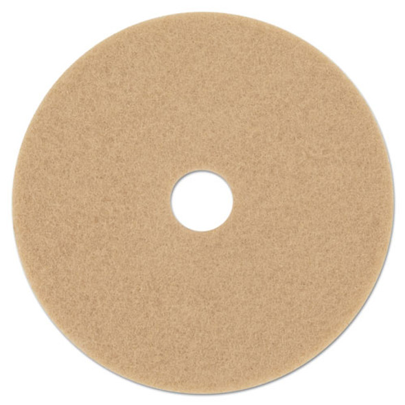 Ultra High-Speed Floor Burnishing Pads 3400, 20" Diameter, Tan, 5/Carton