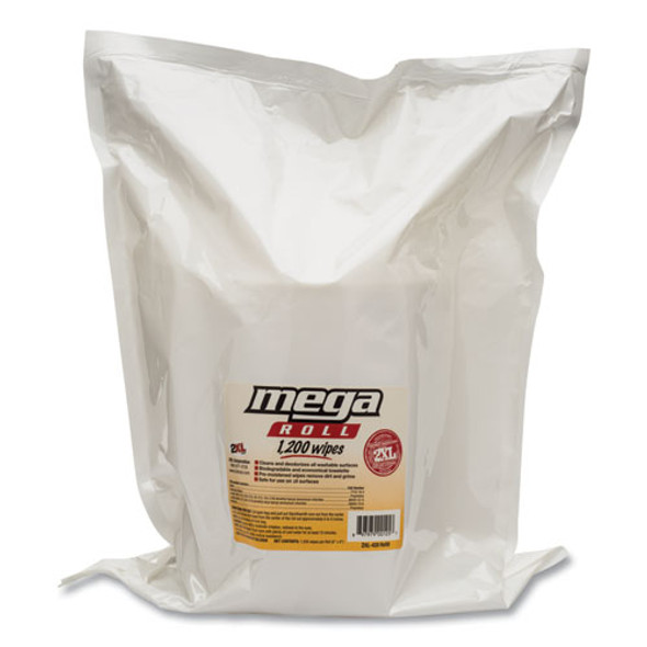 Gym Wipes Mega Roll Refill, 8 x 8, Unscented, White, 1,200/Roll, 2 Rolls/Carton Gym Wipes Mega Roll Refill, 8 x 8, Unscented, White, 1,200/Roll, 2 Rolls/Carton