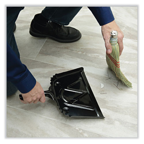 Corn Whisk Broom, Corn Fiber Bristles, 9" Bristle Length, Yellow, 12/Carton