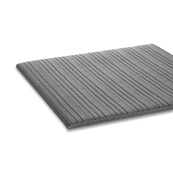 Ribbed Vinyl Anti-Fatigue Mat, 24 x 36, Gray