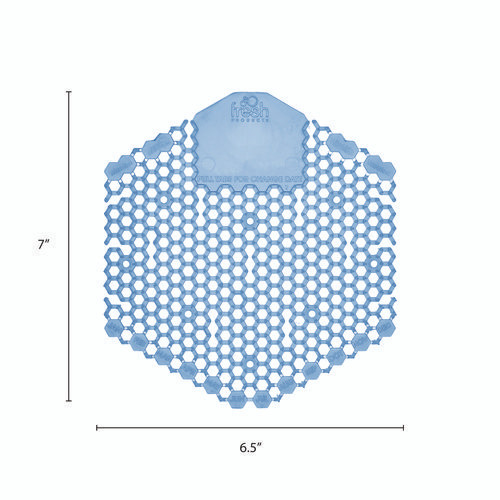 Wave 3D Urinal Deodorizer Screen, Cotton Blossom Scent, Blue, 10/Box