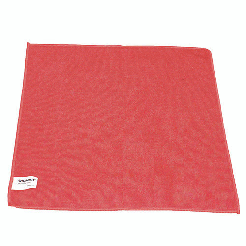 Lightweight Microfiber Cloths, 16 x 16, Red, 240/Carton