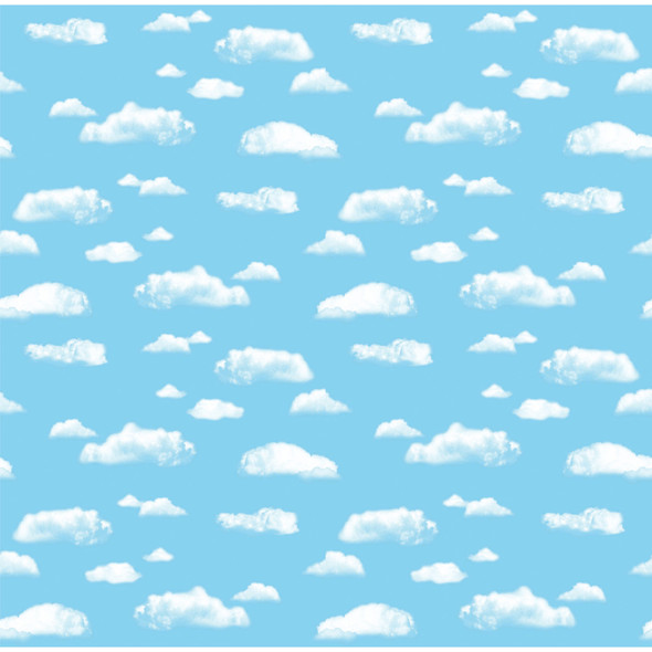 Bulletin Board Art Paper, Clouds, 48" x 50', 1 Roll