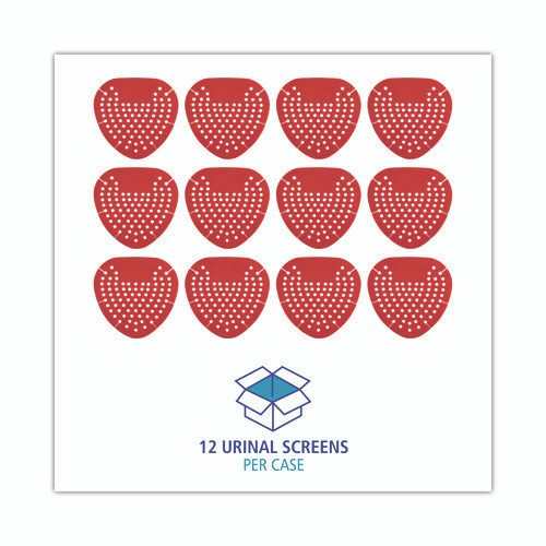 Deodorizing Urinal Screen, Cherry Scent, Red, Dozen