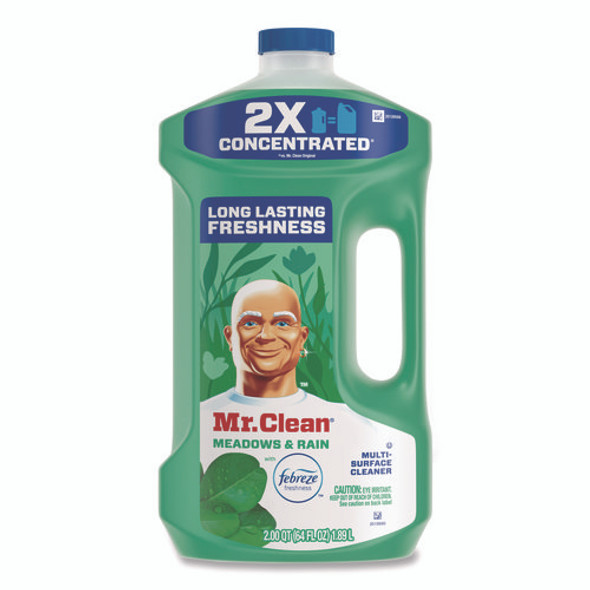 Multipurpose Cleaning Solution with Febreze, Meadows and Rain, 64 oz Bottle, 4/Carton