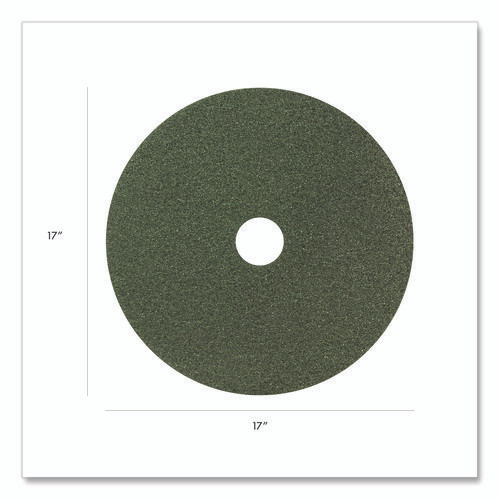 Black Diamond 3000 Grit Diamond Pad, 17" Diameter, Black/Green, 2/Carton