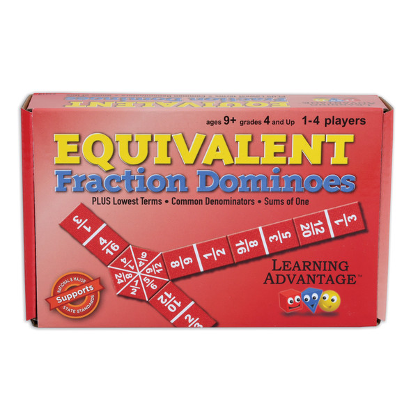 Equivalent Fraction Dominoes, Pack of 2 Equivalent Fraction Dominoes, Pack of 2