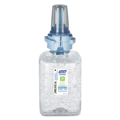 Advanced Hand Sanitizer Green Certified Gel Refill, For ADX-7 Dispensers, 700 mL, Fragrance-Free