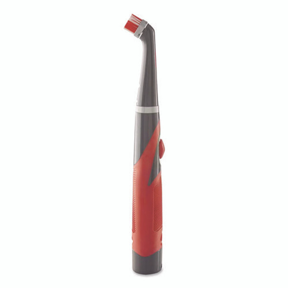 Multi-Purpose Cordless Battery Power Scrubber, Red/White Nylon Bristles, 12.68" Brush, 7" Red/Black Handle