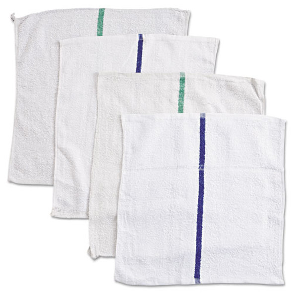 Counter Cloth/Bar Mop, 15.5 x 17, White, Cotton, 60/Carton