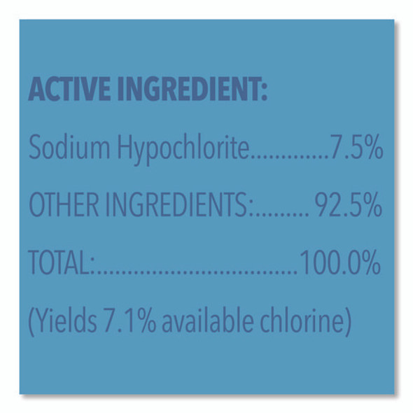 Concentrated Regular Disinfecting Bleach, 43 oz Bottle, 6/Carton