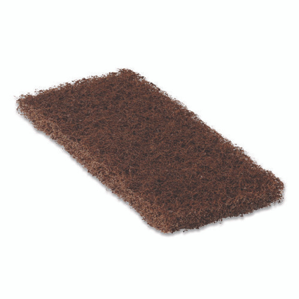 Octopus Heavy Duty Cleaning Pad, 5 x 9, Brown, 20/Carton