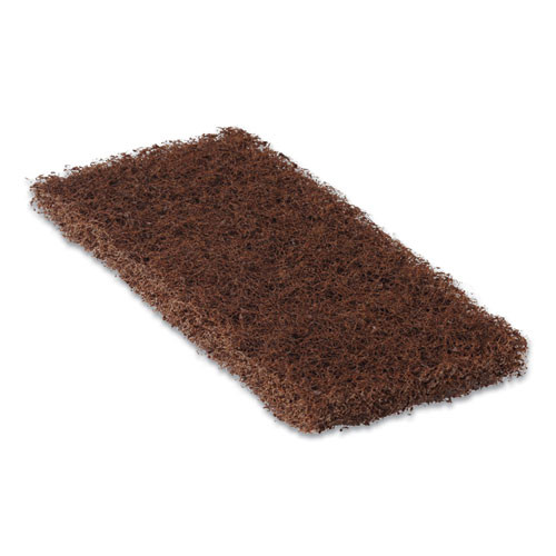 Octopus Heavy Duty Cleaning Pad, 5 x 9, Brown, 20/Carton