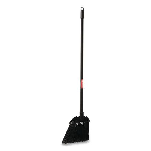 Angled Lobby Broom, Poly Bristles, 35" Handle, Black