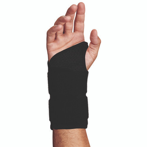 ProFlex 4015 Wrist Brace Support with Double Strap, Medium, Fits Right Hand, Black