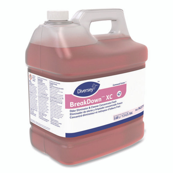 Breakdown Extra Concentrated Odor Eliminator, Fresh Scent, 6 qt Bottle, 2/Carton