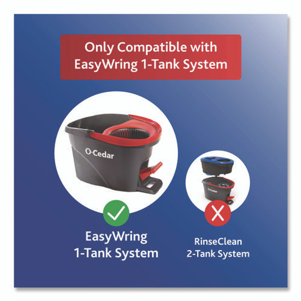 EZWring Spin Mop Refill, Patented Microfiber, Custom Size for EZ Wring Mop Systems, White, 2/Pack, 4 Packs/Carton