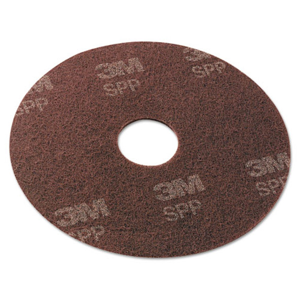 Surface Preparation Pad, 20" Diameter, Maroon, 10/Carton
