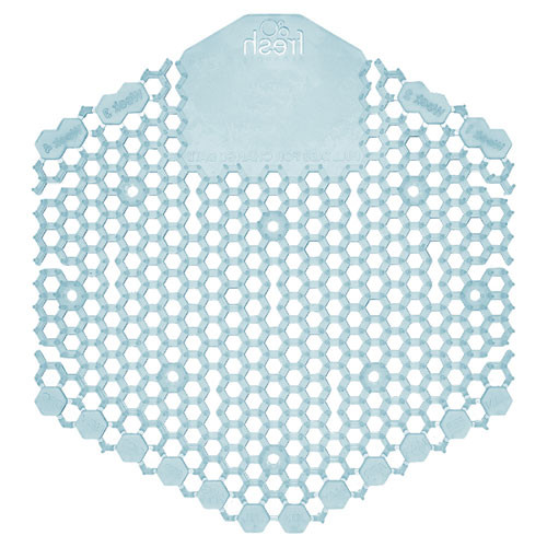 Wave 3D Urinal Deodorizer Screen, Ocean Mist Scent, Blue, 10/Box, 6 Boxes/Carton