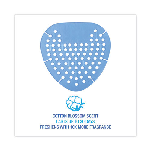 Gem Urinal Deodorizer Screen, Cotton Blossom Scent, Blue, 12/Box