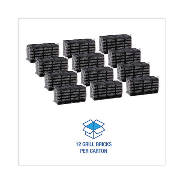 Grill Brick, 8 x 4, Black, 12/Carton
