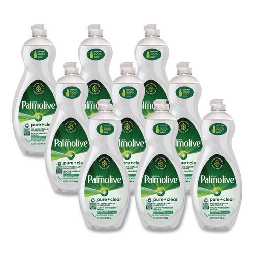Pure + Clear Dishwashing Liquid, Spring Fresh, 32.5 oz Bottle, 9/Carton