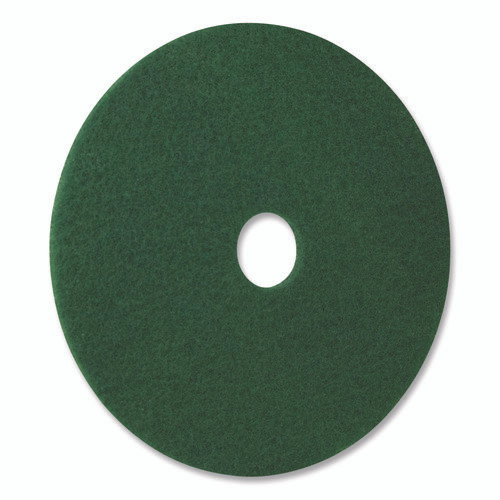 Scrubbing Pads, 16" Diameter, Green, 5/Carton