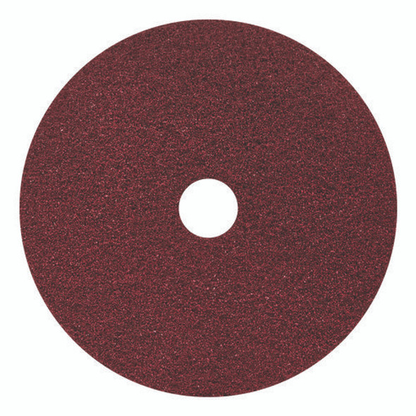 Black Diamond 400 Heavy-Duty Cleaning Pad, 20" Diameter, 400 Grit, Black/Red, 2/Carton