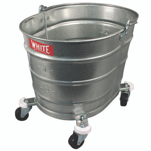 Metal Mop Bucket, 26 qt, Steel