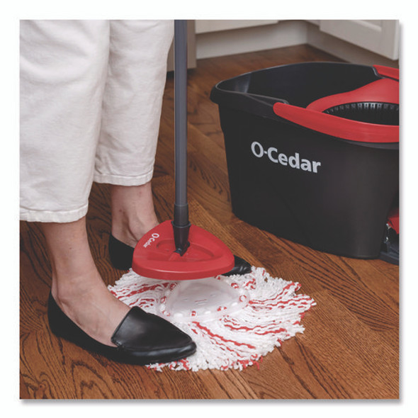 EZWring Deep Clean Refill, Microfiber, Custom size for EZ Wring Mop System, Red/White