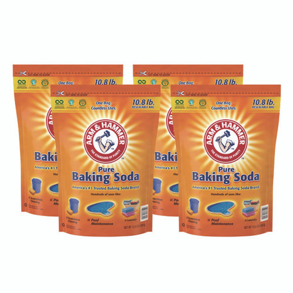 Baking Soda, 10.8 lb Bag, 4/Carton
