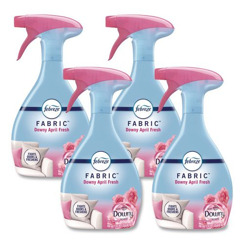 FABRIC Refresher/Odor Eliminator, Downy April Fresh, 23.6 oz Spray Bottle, 4/Carton