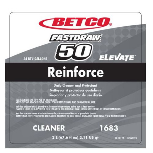 Reinforce Floor Cleaner and Protectant, Lemon Scent, 2 L Bottle, 4/Carton