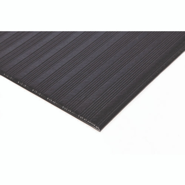 Ribbed Vinyl Anti-Fatigue Mat, 24 x 36, Black Ribbed Vinyl Anti-Fatigue Mat, 24 x 36, Black