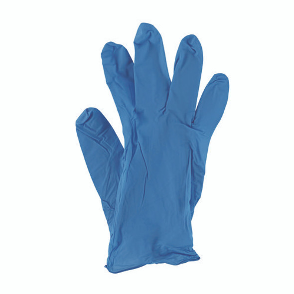 Disposable General-Purpose Powder-Free Nitrile Gloves, Large, Blue, 5 mil, 100/Box