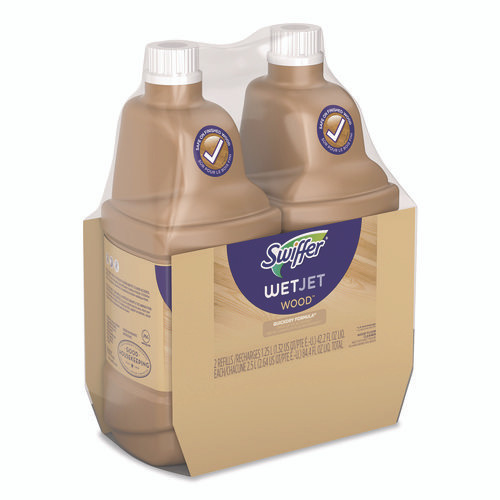 WetJet System Wood Cleaning Solution Refill, Woodsy Scent, 42.2 oz Bottle, 2/Pack